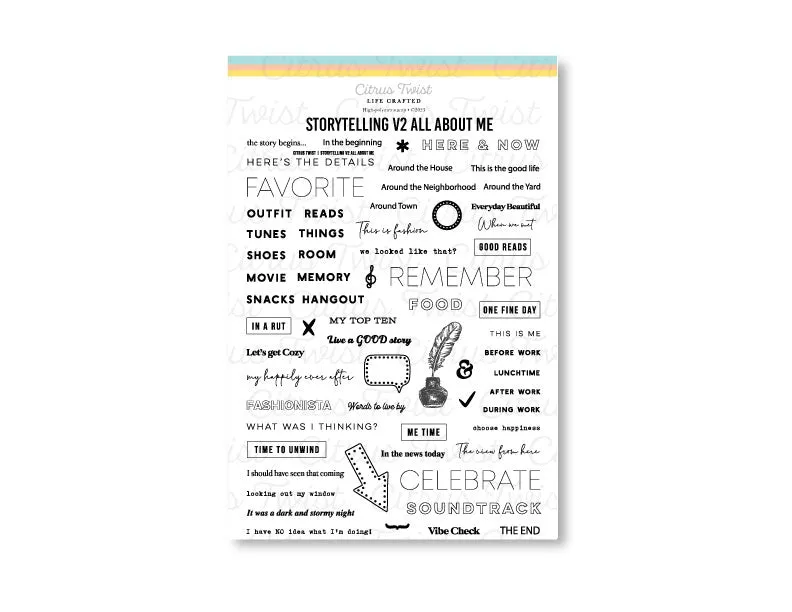 Citrus Twist 6" x 8"  STORYTELLING V2 All About Me Stamp