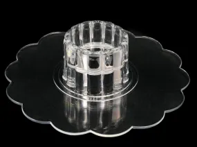 Clear Plastic Centerpiece Plate: 6"