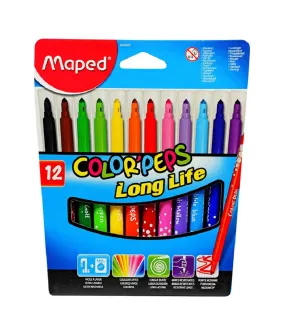Color'Peps Long Life Colored Markers x 12