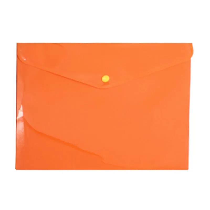 Coloured Envelope-Style A4 Document Holder With Snap Fastener