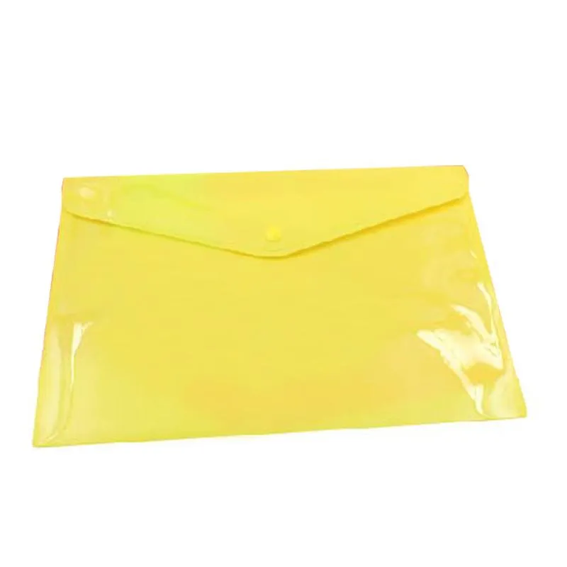 Coloured Envelope-Style A4 Document Holder With Snap Fastener