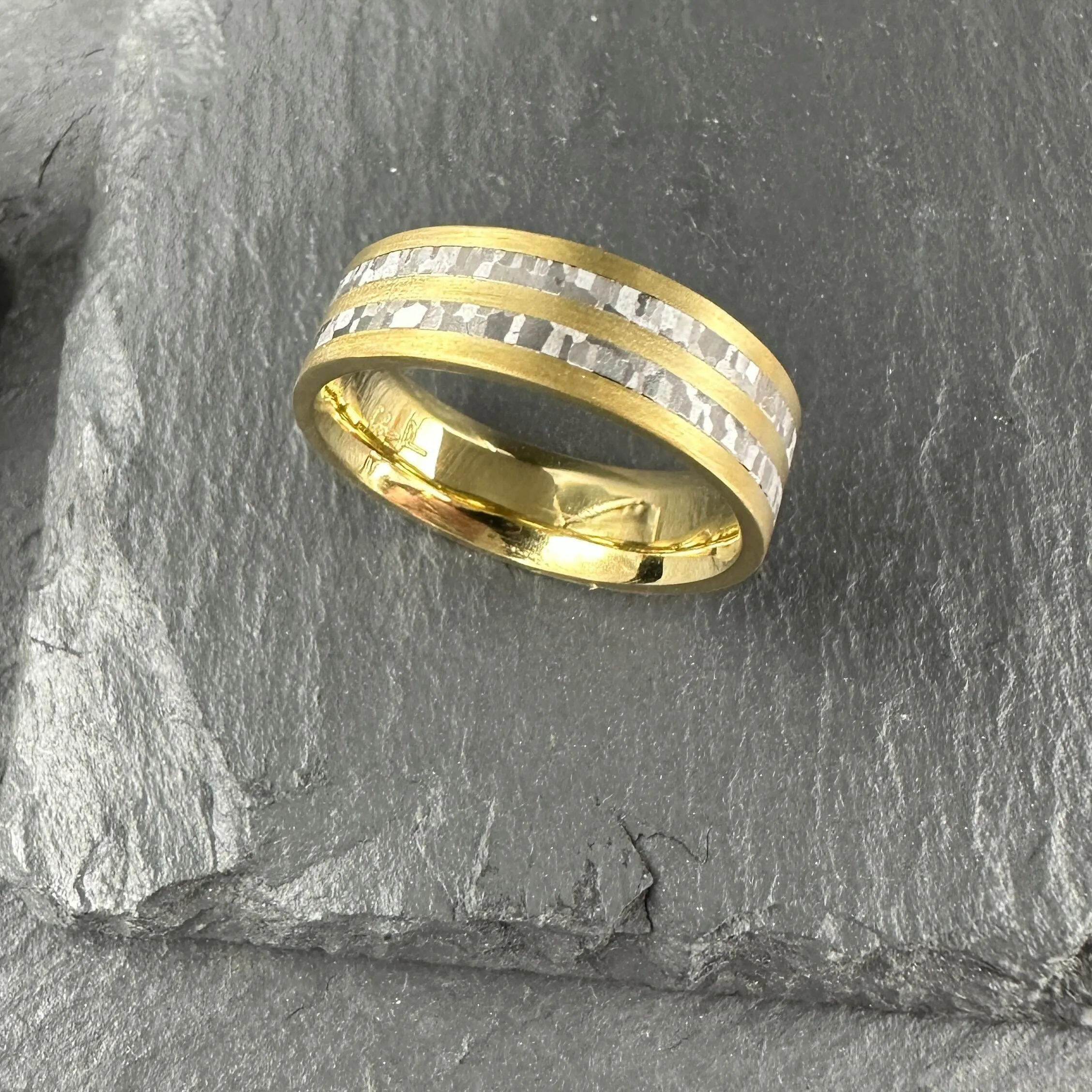 Damascus Steel Ring - Crystal