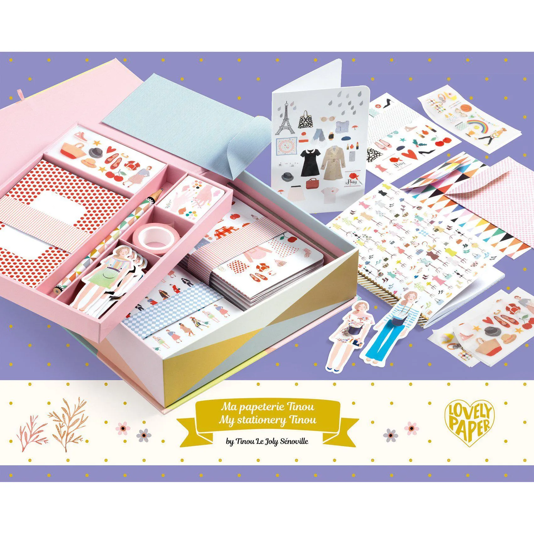 Djeco - Tinou stationery box set