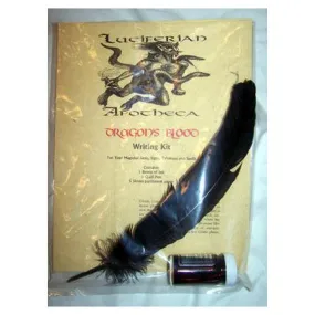 Dragon's Blood Writing Kit | Quill, Ink, and Parchment for Talismans & Spells