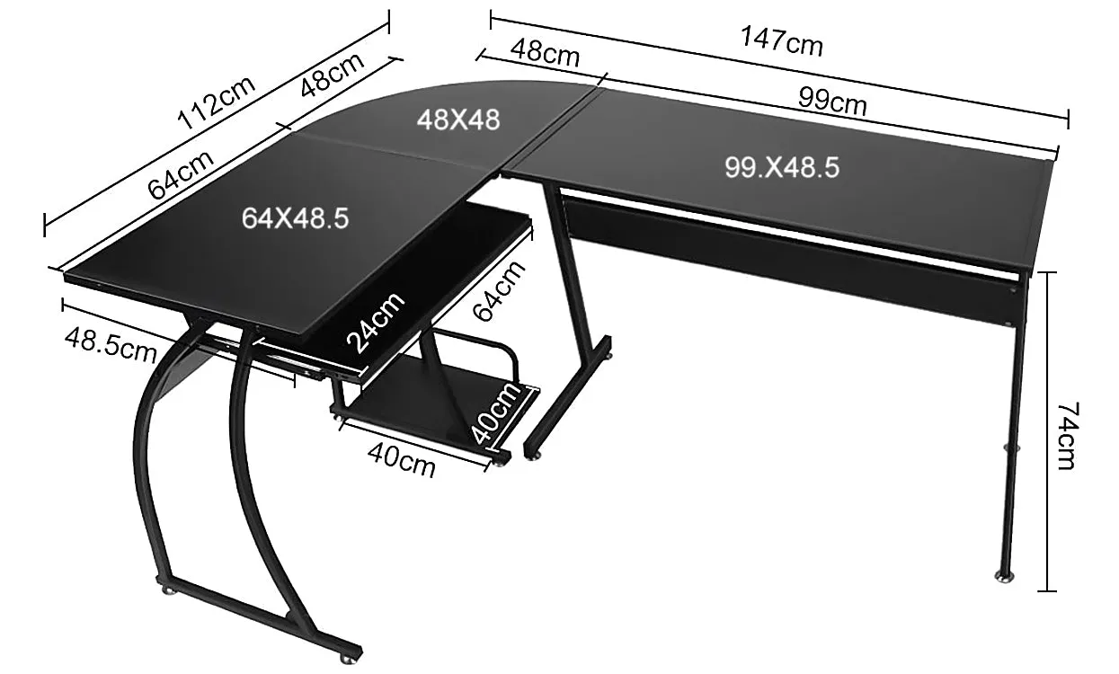 Dripex Corner Computer Desk