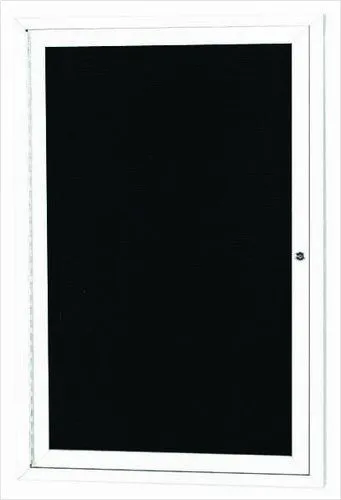 Enclosed Outdoor 18"x24" One Door White Aluminum Directory Changeable Letter Board