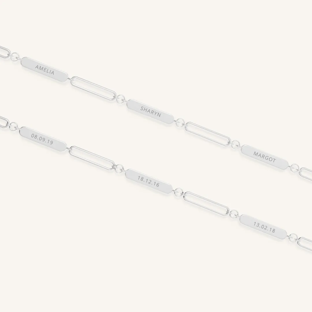 Etch Chain Necklace 3 Panels