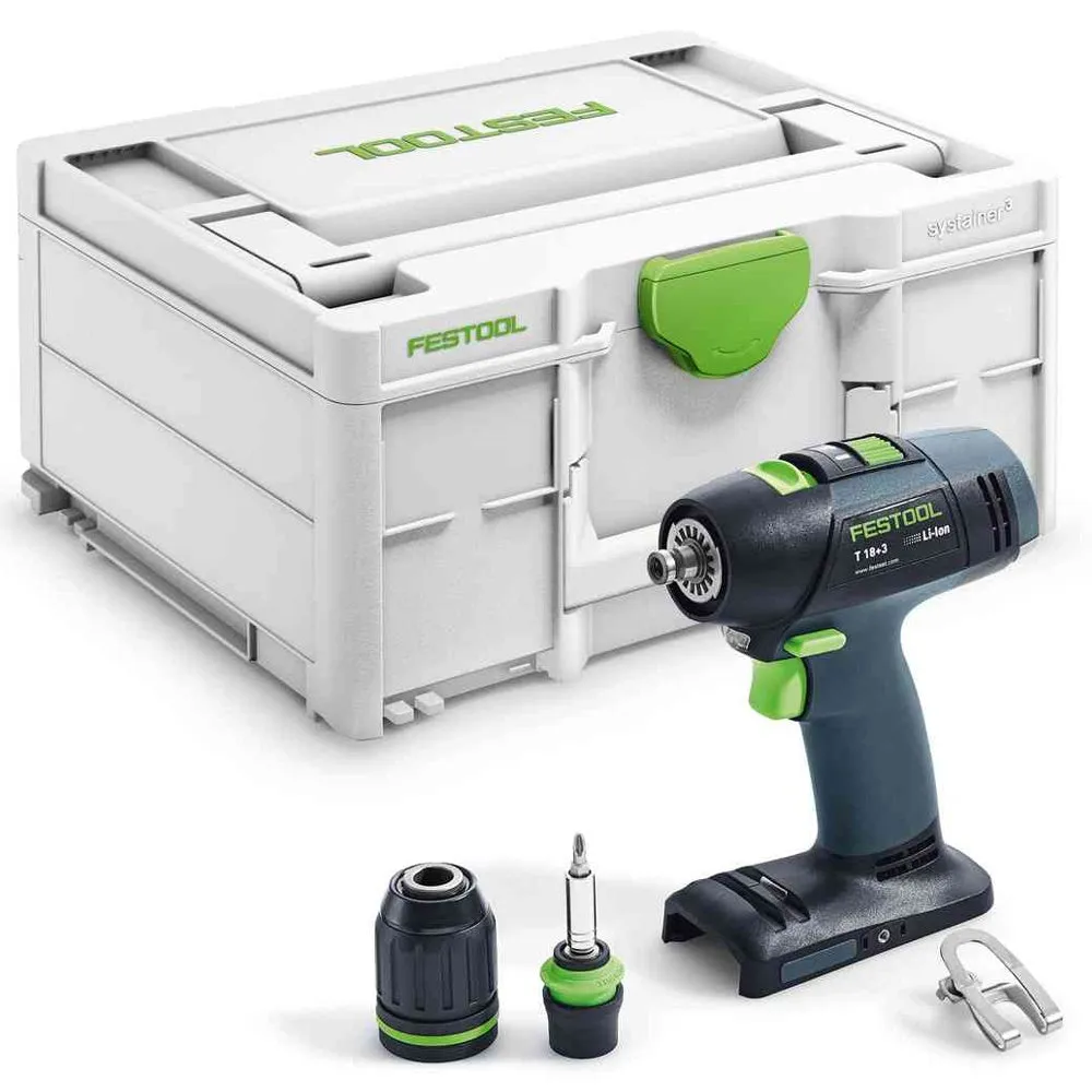 FESTOOL CORDLESS DRILL T18 3-BASIC FES576448
