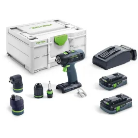 FESTOOL CORDLESS DRILL T18 3 HPC 4.0 I- SET FES576989