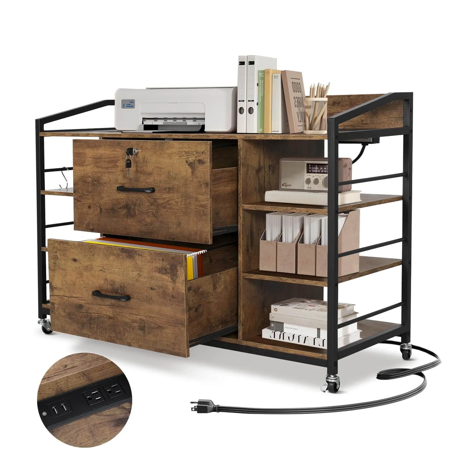 File Cabinet with 2 Drawer IF027