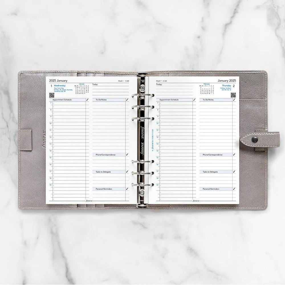 Filofax A5 Business Day per Page, 2025
