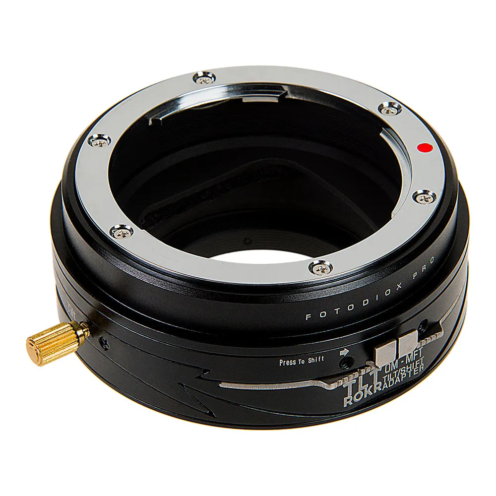 Fotodiox Pro TLT ROKR Lens Adapter - Compatible with Olympus Zuiko (OM) 35mm SLR Lens to Micro Four Thirds (MFT, M4/3) Mount Mirrorless Cameras with Built-In Tilt / Shift Movements