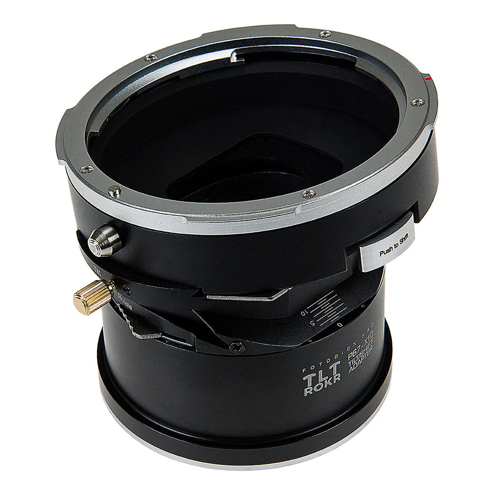 Fotodiox Pro TLT ROKR Lens Adapter - Compatible with Pentax 6x7 (P67, PK67) Mount SLR Lenses to Hasselblad XCD Mount Digital Cameras with Built-In Tilt / Shift Movements