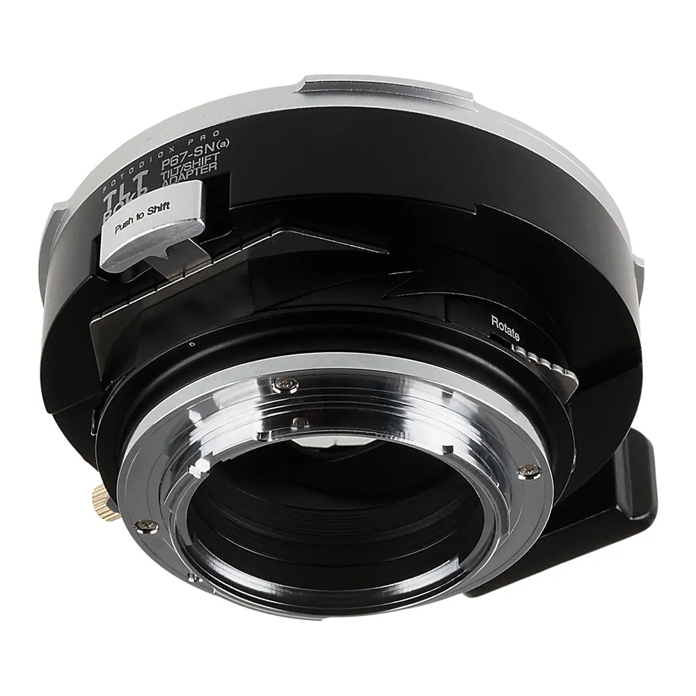 Fotodiox Pro TLT ROKR - Tilt / Shift Lens Mount Adapter for Pentax 6x7 (P67, PK67) Mount SLR Lenses to Sony Alpha A-Mount (and Minolta AF) Mount SLR Camera Body