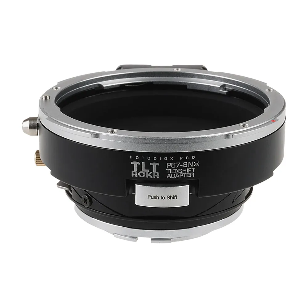 Fotodiox Pro TLT ROKR - Tilt / Shift Lens Mount Adapter for Pentax 6x7 (P67, PK67) Mount SLR Lenses to Sony Alpha A-Mount (and Minolta AF) Mount SLR Camera Body