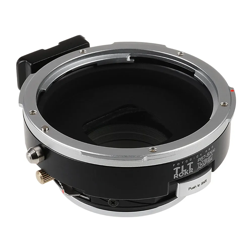 Fotodiox Pro TLT ROKR - Tilt / Shift Lens Mount Adapter for Pentax 6x7 (P67, PK67) Mount SLR Lenses to Sony Alpha A-Mount (and Minolta AF) Mount SLR Camera Body