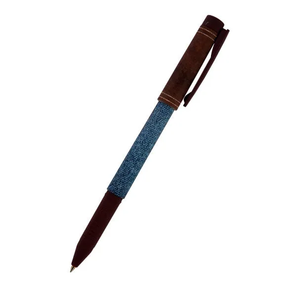 FreshWrite - Denim-Jeans theme Pen Black Ink Refillable, 0.7mm.- Great Teenager Gift, 1 Count