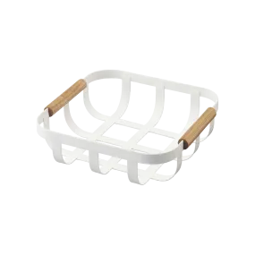 Fruit Basket - Steel   Wood