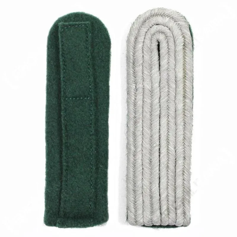 German Officer Shoulder Boards - Light Green Piped