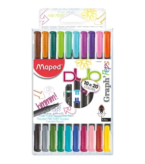 Graph'Peps Duo Drawing Pen 0.4mm - 10-Pack
