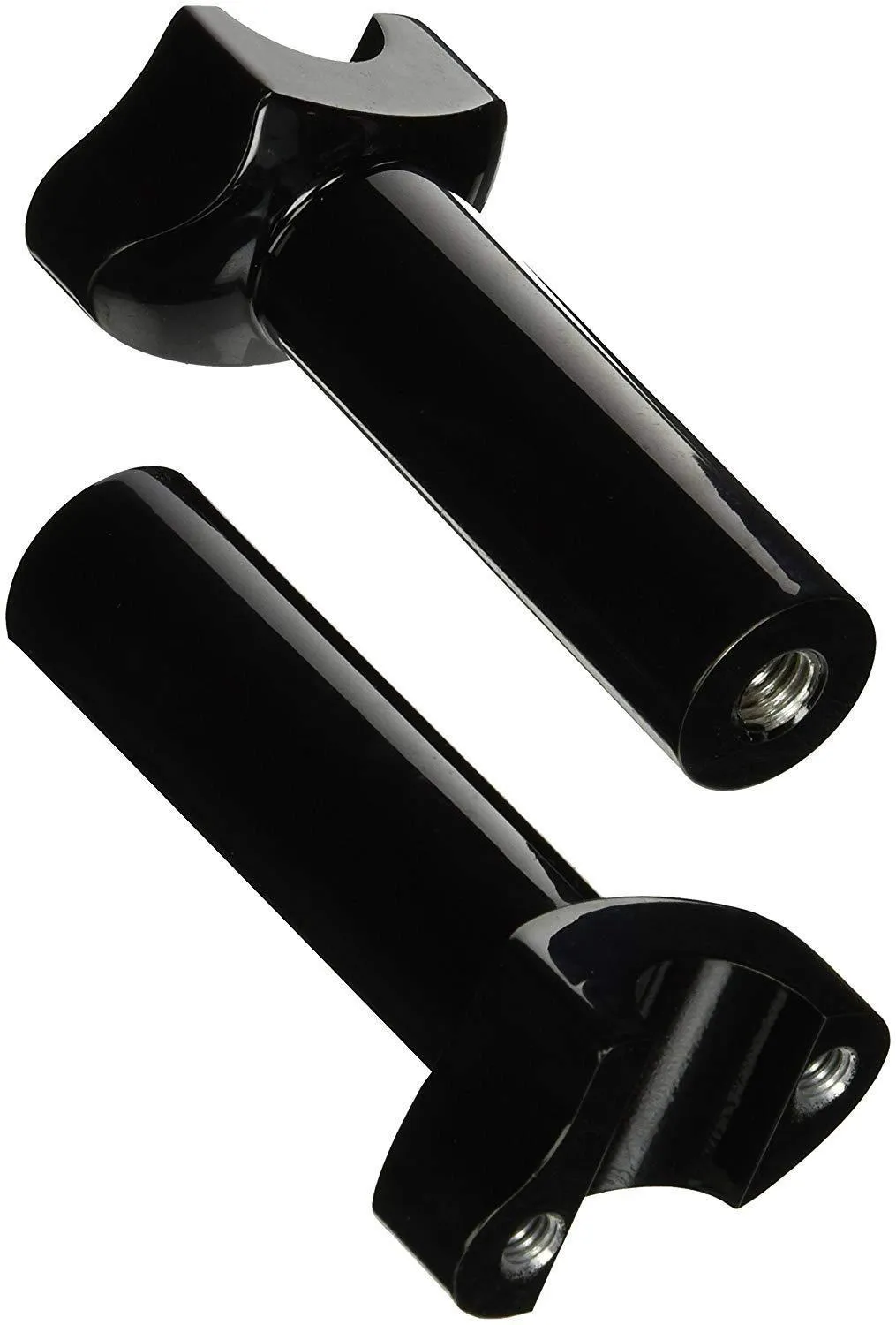 HardDrive Forged Black Straight Handlebar Risers with 4.5in. Rise for Harley Davidson
