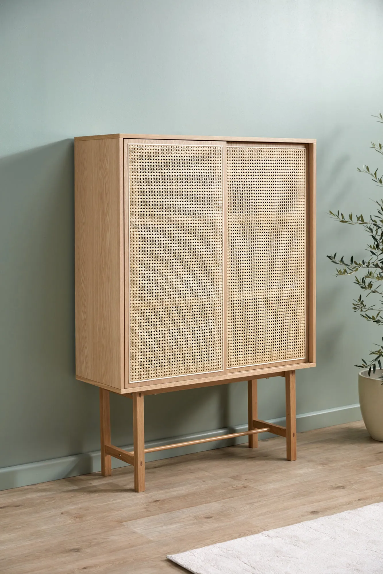 Inari Rattan Display Wine Cabinet