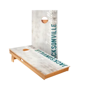 Jacksonville Football Vintage Gameday Star Cornhole Boards