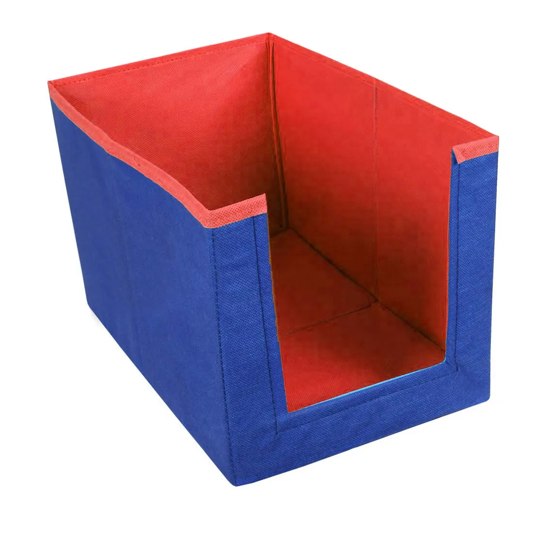 Kuber Industries Non Woven Shirt Stacker/Shirt Organizer Wardrobe Organizer (Blue & Red)-KUBMART11324