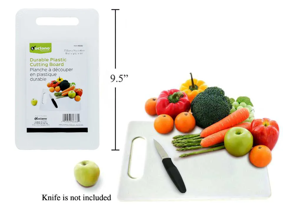 L .Gourmet White Cutting Board 9.5x5.5" 1pc