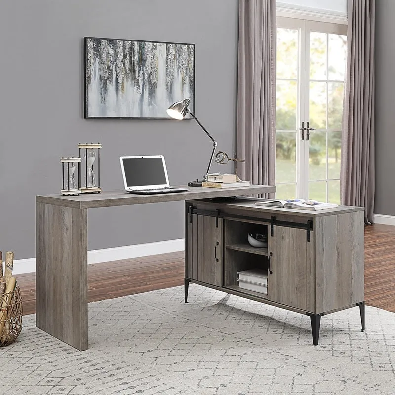 L-Shaped Computer Desk With Shelves