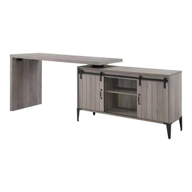 L-Shaped Computer Desk With Shelves
