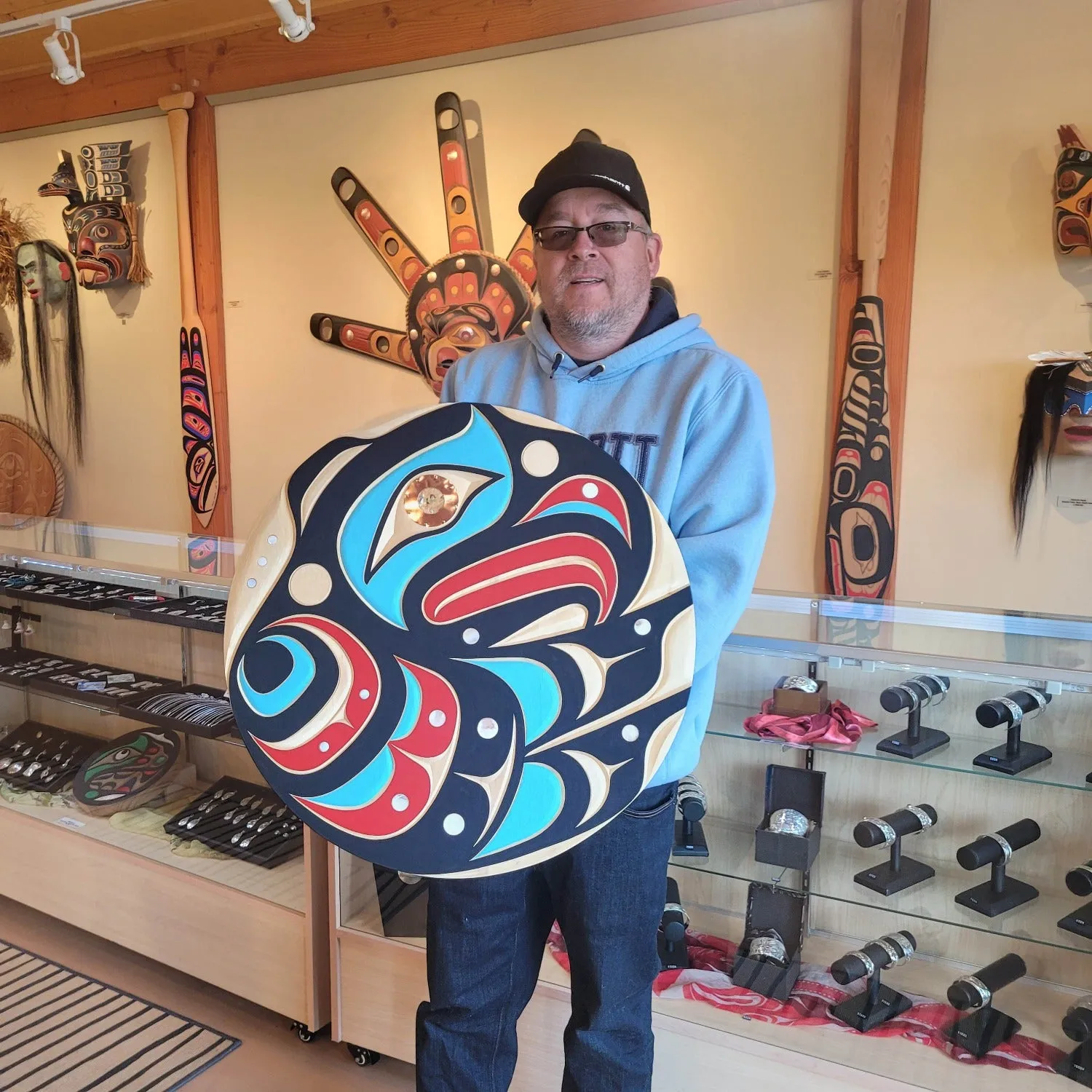 Large Carved Eagle Panel
