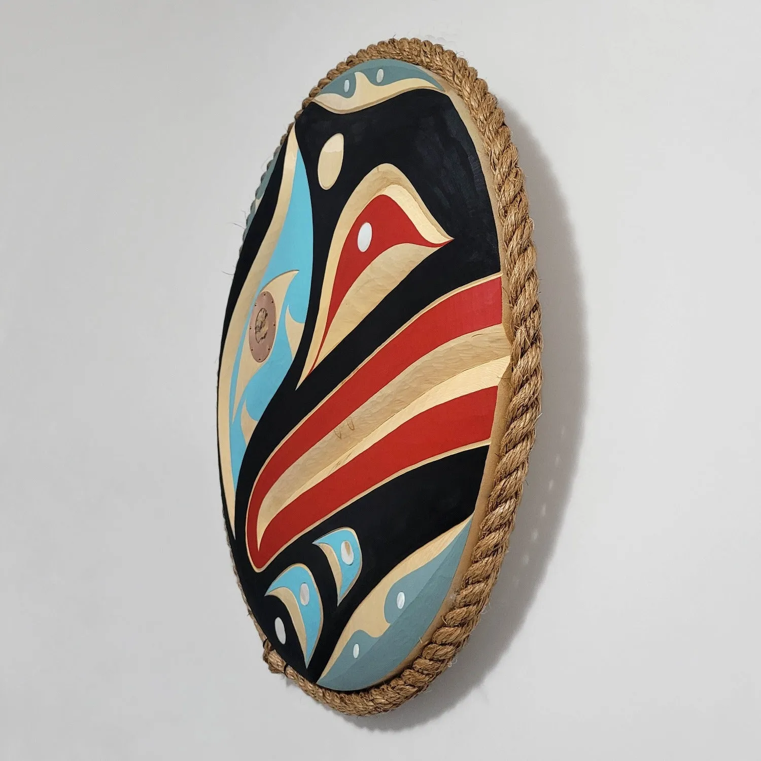 Large Carved Raven Panel