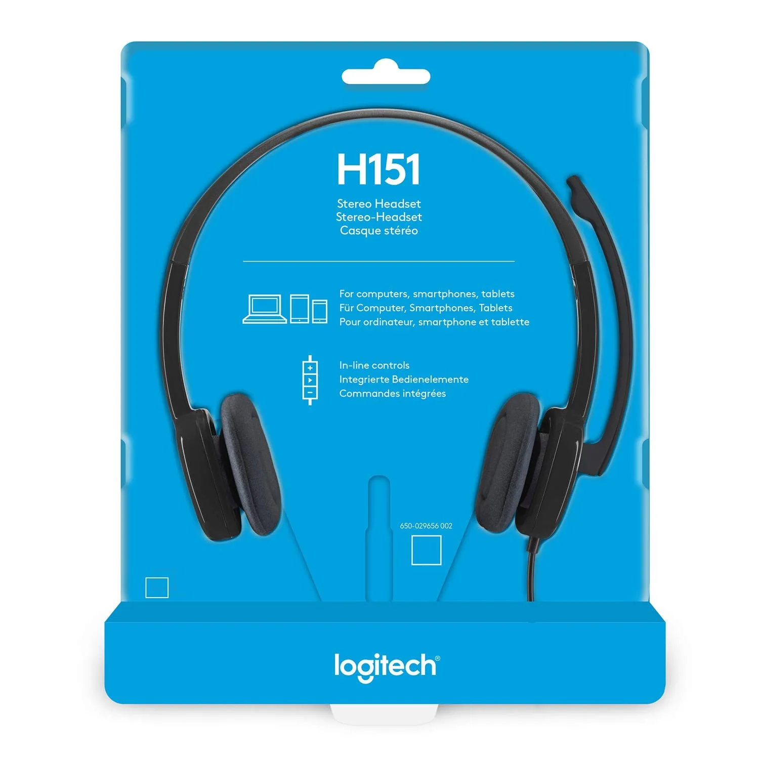 Logitech H151 Wired On Ear Headphones With Mic (Black)