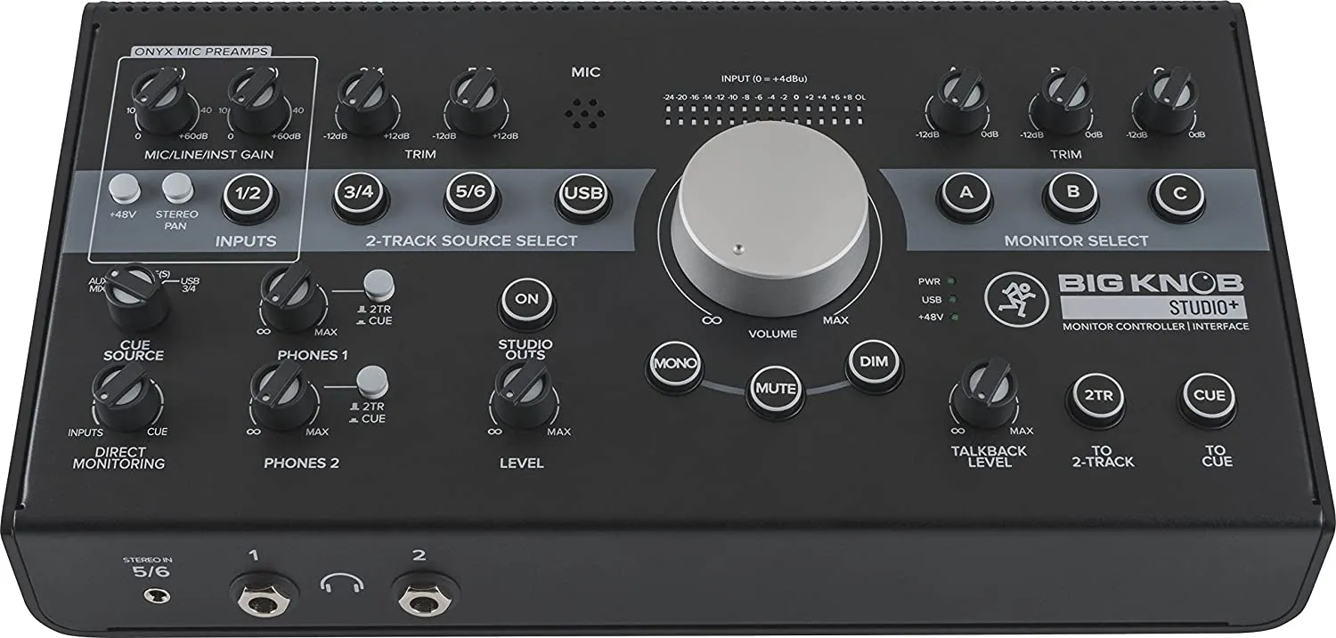 Mackie Big Knob Series, 4x3 Studio Monitor Controller 192kHz USB I/O