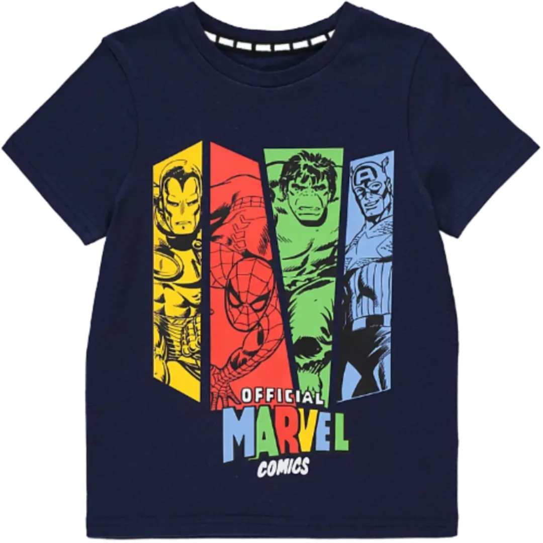 MARVEL COMICS Navy Panels T-Shirt