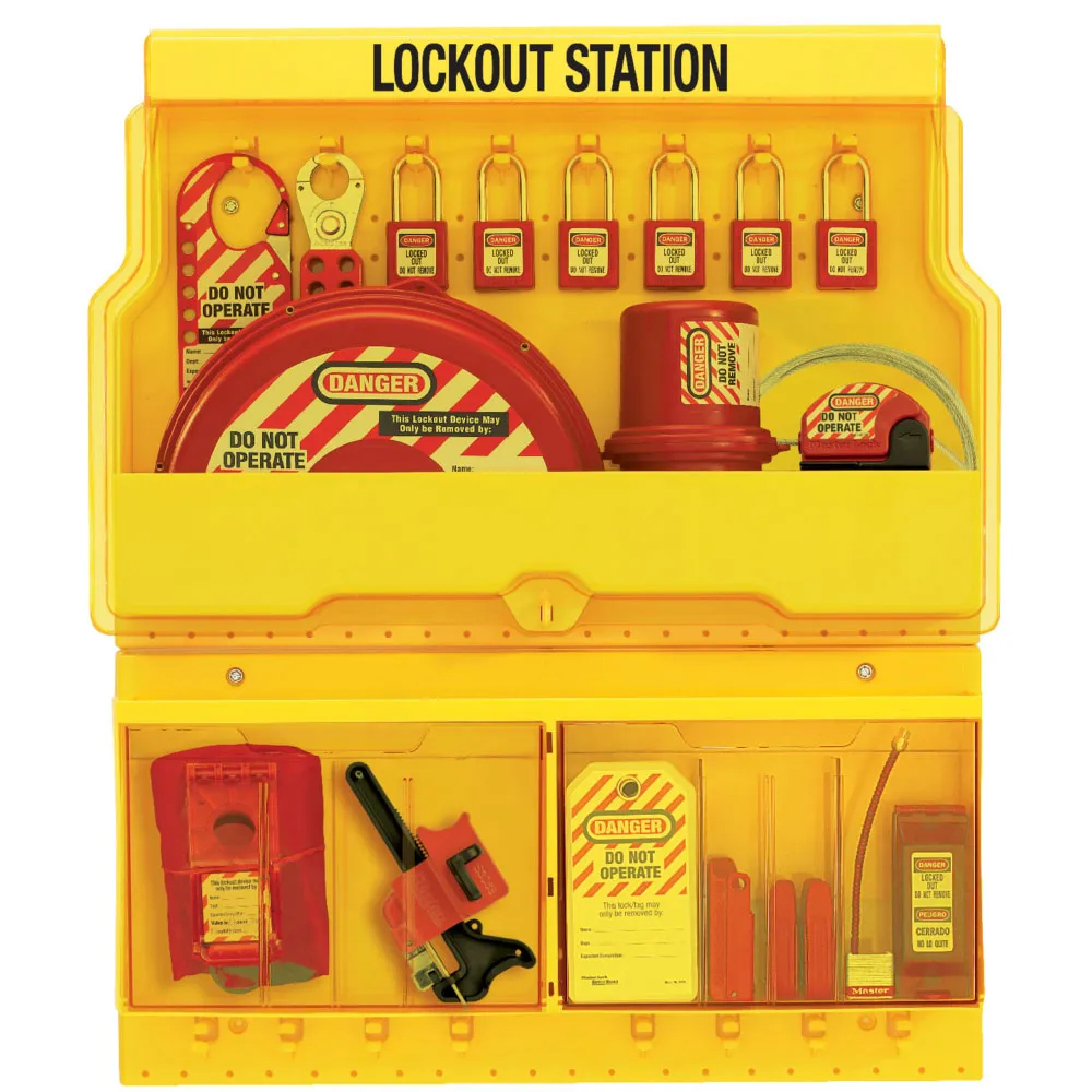 Master Lock S1900VE410 Deluxe Lockout Station, Valve and Electrical Focus, Zenex™ Thermoplastic Padlocks