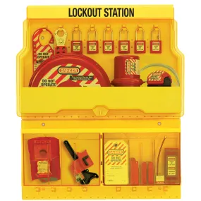 Master Lock S1900VE410 Deluxe Lockout Station, Valve and Electrical Focus, Zenex™ Thermoplastic Padlocks