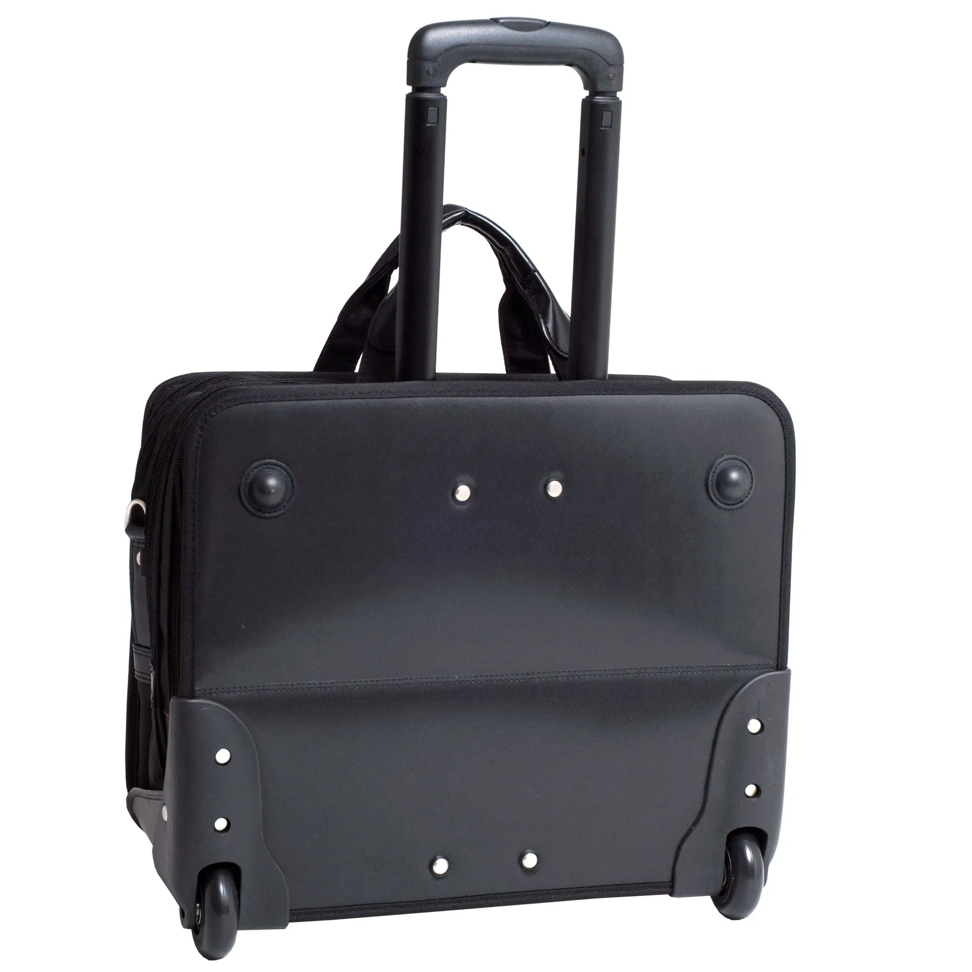 McKlein FRANKLIN | 17” Nylon Patented Detachable -Wheeled Laptop Briefcase