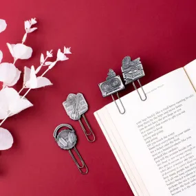 Metallic Paper Clip Bookmark - Music
