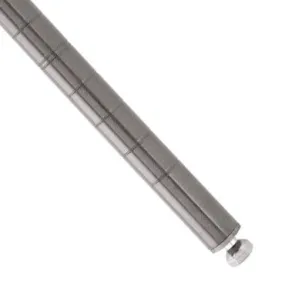 Metro 13PK4 Stationary Metroseal&reg; Gray Wire Shelving Post, 13"