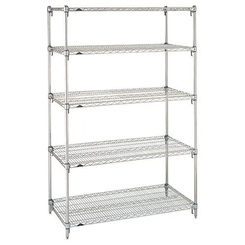 Metro 5A437C 21" x 36" x 74" Chrome Wire Shelving Unit with 5 Super Adjustable&trade; Wire Shelves