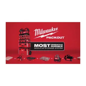 Milwaukee® PACKOUT™ 48-22-8436 Compact Organizer, 9.8 in OAW, 2-1/2 in OAH, 16.2 in OAD, 10-Compartment, Plastic, Red