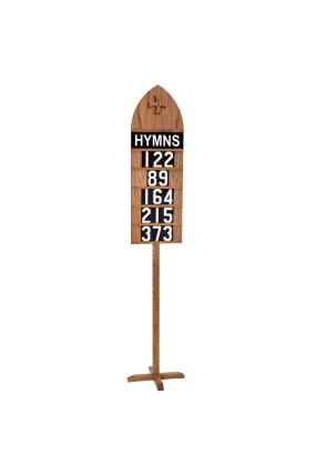 Oak Hymnal Board - Extra Large Standing - 15-1/2" x 46-1/2"