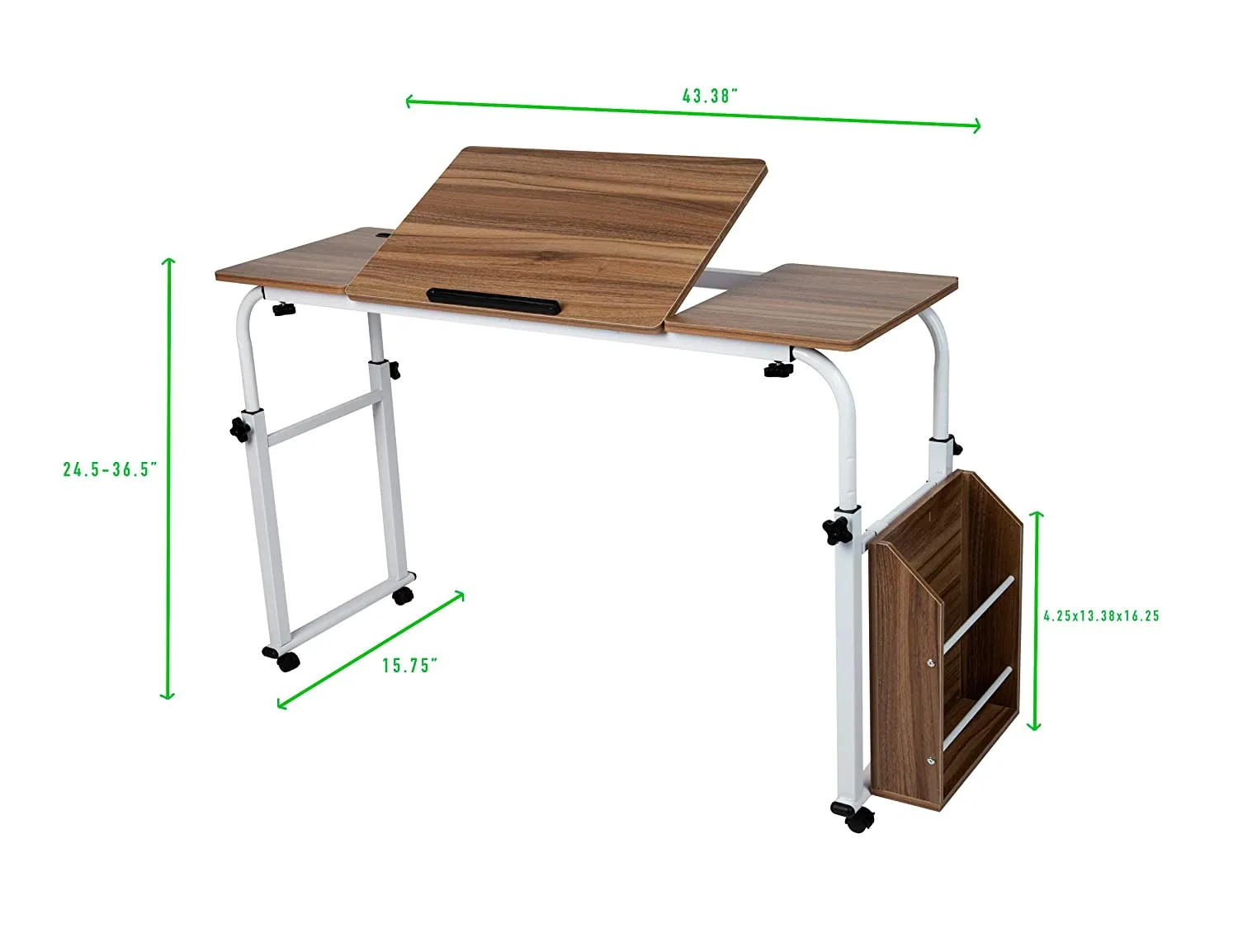 Over Bed Table Adjustable Home-Office-desks, Brown
