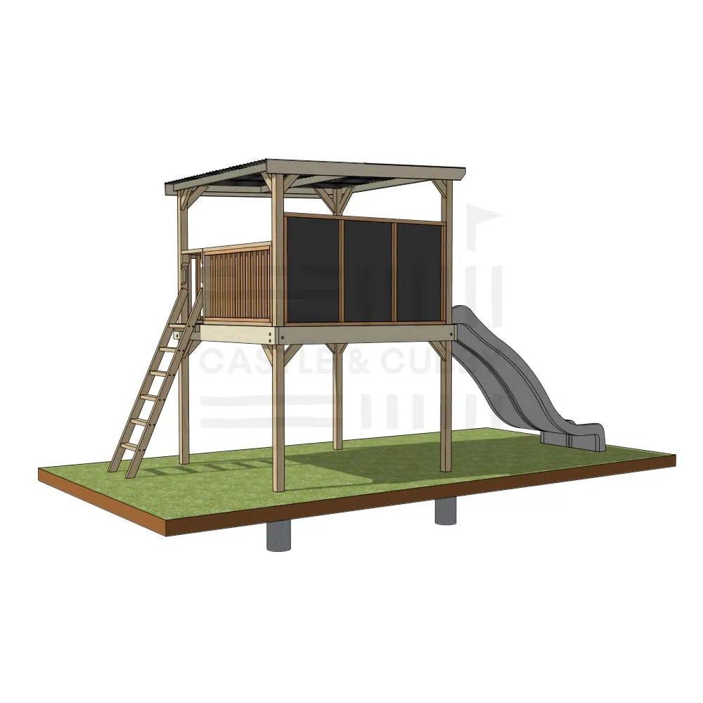 Platform with Roof & Double Slide