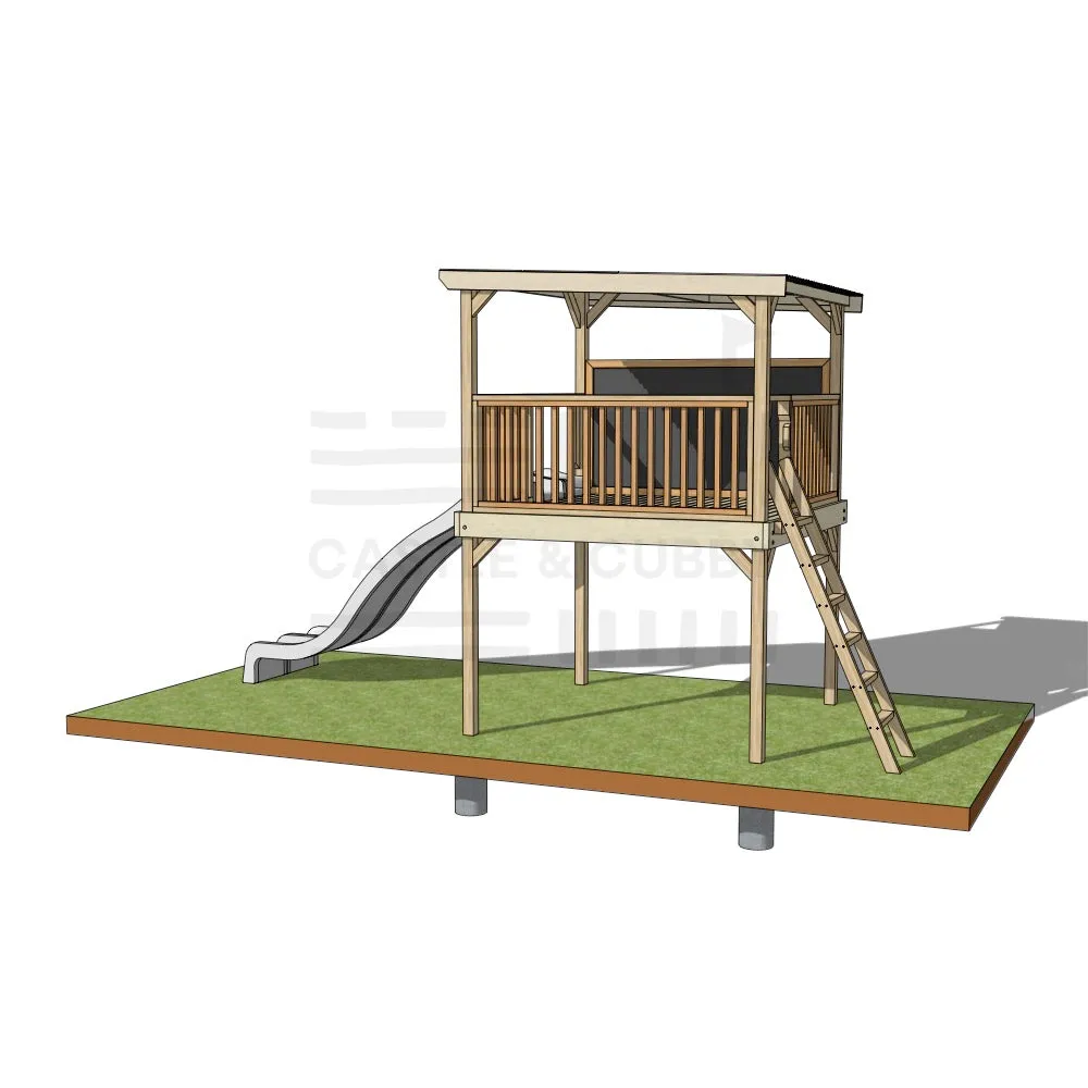 Platform with Roof & Double Slide