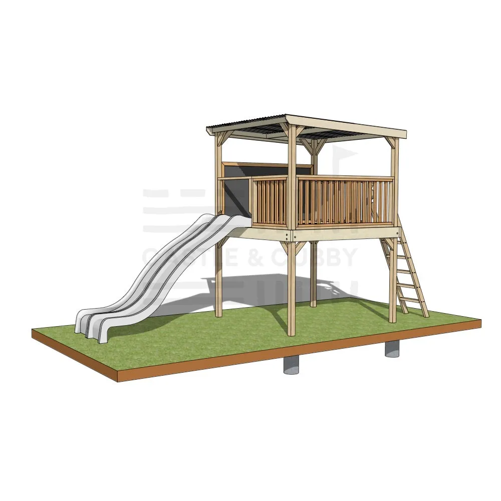 Platform with Roof & Double Slide