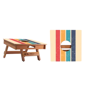 Retro Stripes Cornhole Airmail Box