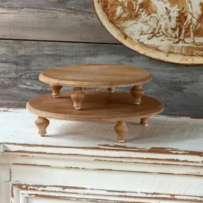 Round Wooden Footed Riser Set